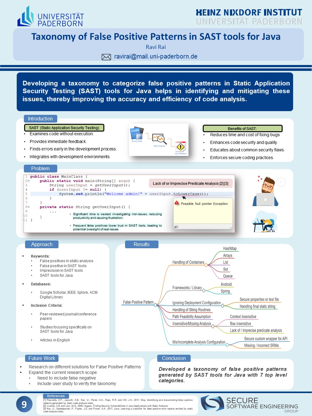 Taxonomy of False Positive Patterns in SAST tools for Java
